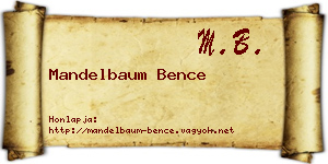 Mandelbaum Bence névjegykártya
