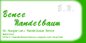 bence mandelbaum business card